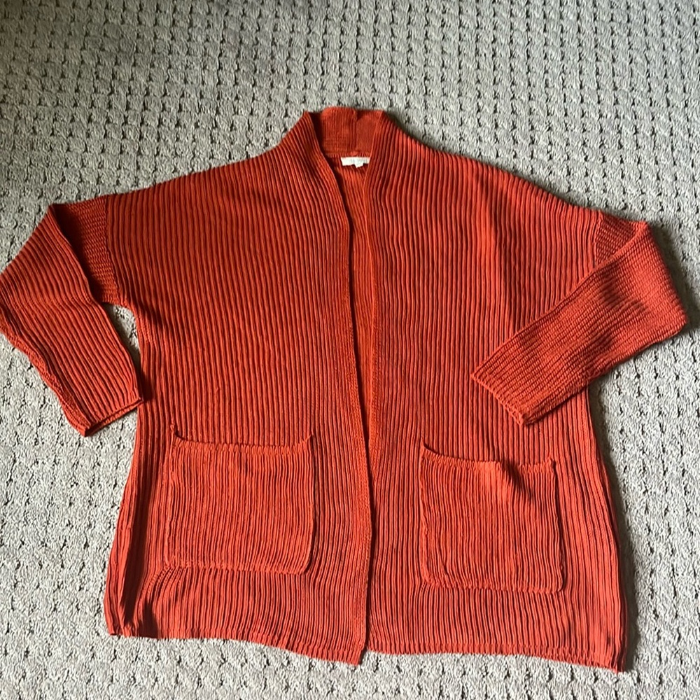 La meil rust orange cardigan, excellent condition, size S/M